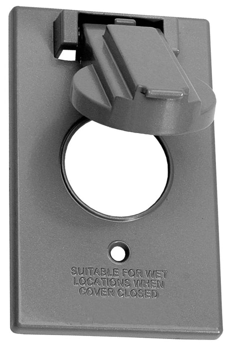 BWF 4171-1 Cover, 4-9/16 in L, 2-13/16 in W, Metal, Gray, Powder-Coated