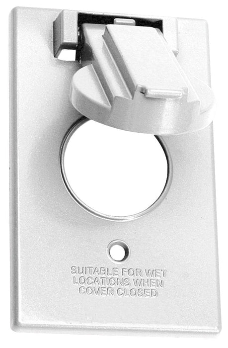 BWF 4171W-1 Cover, 4-9/16 in L, 2-13/16 in W, Metal, White, Powder-Coated