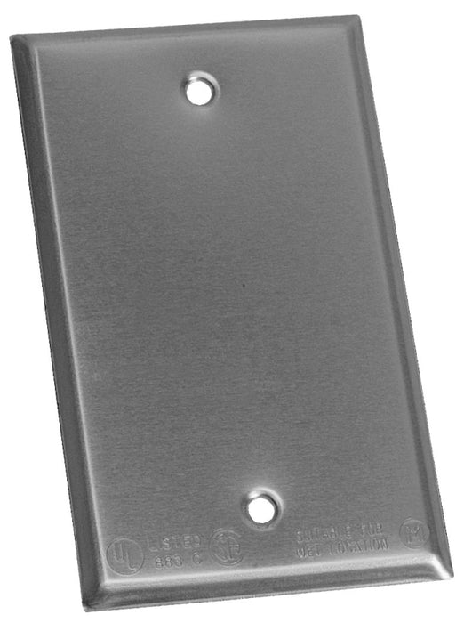 BWF 711-1 Cover, 4-9/16 in L, 2-13/16 in W, Steel, Gray, Powder-Coated