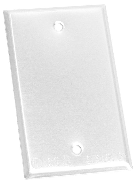 BWF BC-1WV Cover, 4-9/16 in L, 2-13/16 in W, Rectangular, Steel, White, Powder-Coated