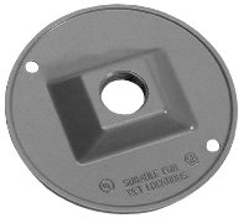 BWF CR-1V Lampholder Cover, 4-1/2 in Dia, Round, Metal, Gray, Powder-Coated