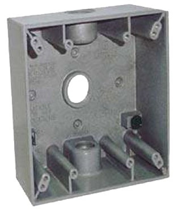 Orbit 2B50 2B50-3 Weatherproof Box, 4-9/16 in W, 2 in D, 4-1/2 in H, 2 -Knockout, Screw Mounting, NEMA 3R, Gray