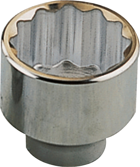 Vulcan MT-SM6019 Drive Socket, 19 mm Socket, 3/4 in Drive, 12-Point, Chrome Vanadium Steel, Chrome