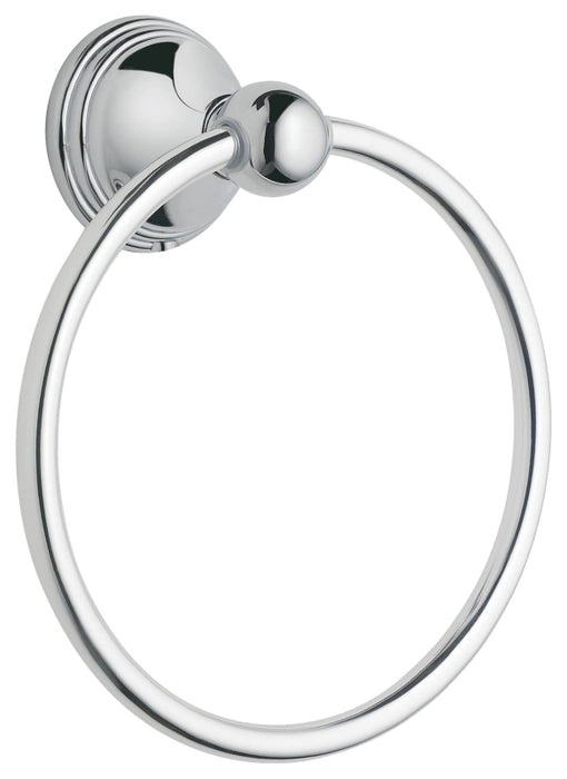 Moen Preston Series DN8486CH Towel Ring, 6-1/4 in Dia Ring, 22 lb, Brass/Zinc, Polished Chrome, Screw Mounting