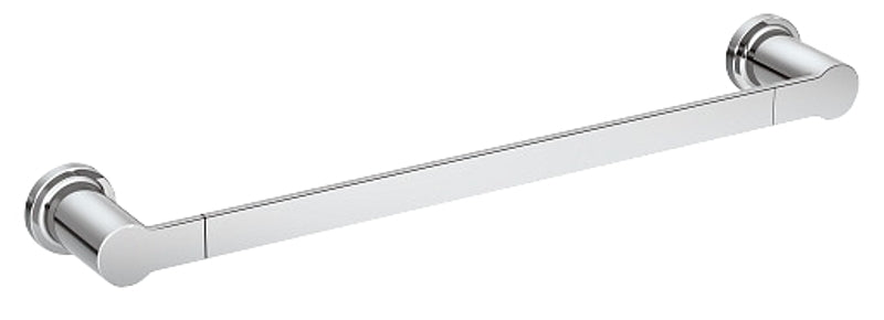 Moen Rinza Y1124CH Towel Bar, 24 in L Rod, Zinc, Chrome, Wall Mounting