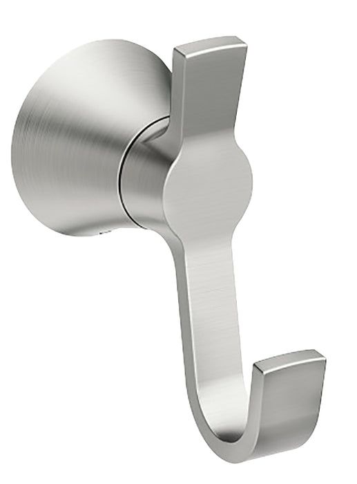 Moen Mikah Series Y0703BN Robe Hook, 1-Hook, Zinc, Brushed Nickel, Wall Mounting