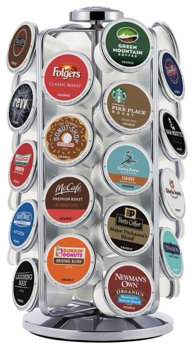 Keurig K-Cup Series 121609 Pod Carousel, Metal Shelf, Silver, Chrome