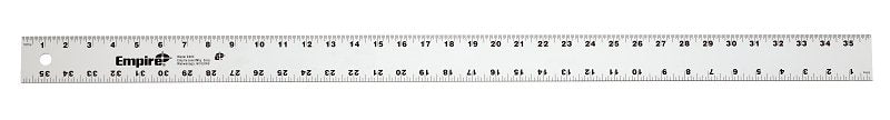 Empire 4003 Straight Edge Ruler, Inch Graduation, Aluminum, 2 in W