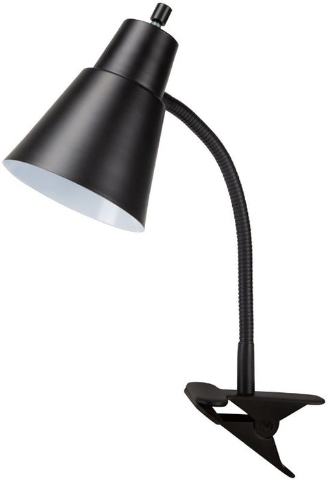 Boston Harbor TL-CL-170-BLACK3 Flexible Clip-On Desk Lamp, 120 V, 60 W, 1-Lamp, CFL Lamp, Black Fixture, Black