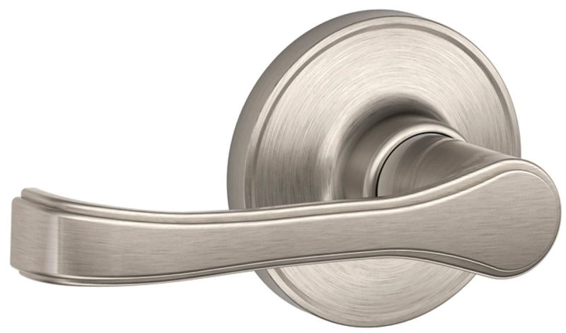 Schlage J Series J10TOR619 Passage Lever, Mechanical Lock, Satin Nickel, Metal, Residential, 3 Grade