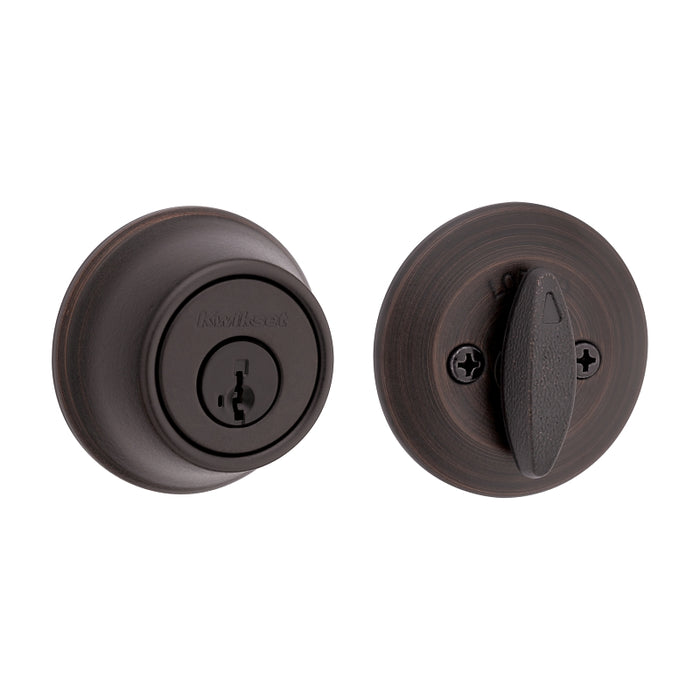 Kwikset 660 11P SMT F Deadbolt, 3 Grade, Keyed Key, Zinc, Venetian Bronze, 2-3/8 to 2-3/4 in Backset, KW1 Keyway