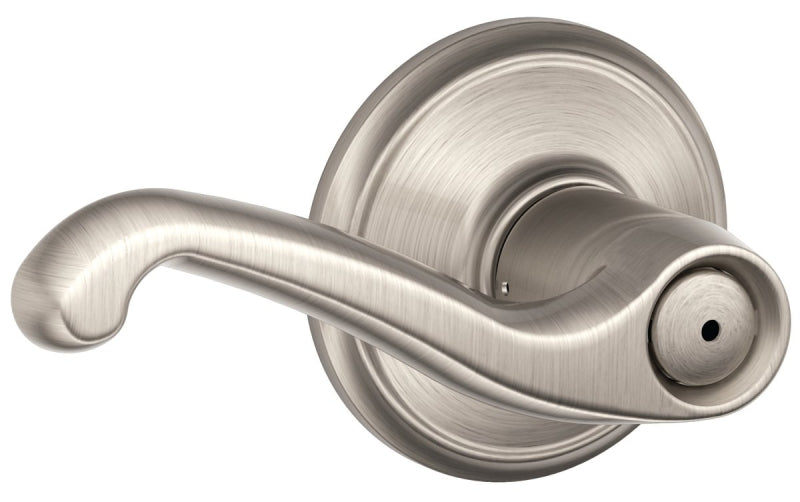 Schlage F Series F40VFLA619 Privacy Lever, Mechanical Lock, Satin Nickel, Metal, Residential, 2 Grade