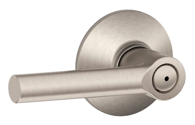 Schlage F Series F40VBRW619 Privacy Lever, Mechanical Lock, Satin Nickel, Metal, Residential, 2 Grade