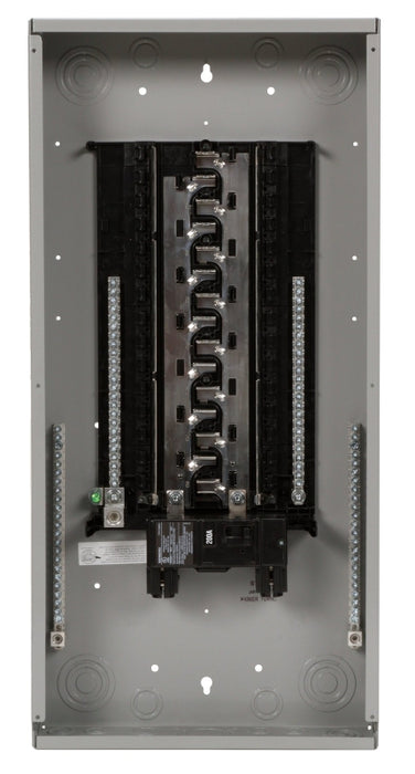 Siemens PN PN3048B1200C Assembled Load Center, 200 A, 30 -Space, 48 -Circuit, Main Breaker, Plug-On Neutral, Gray