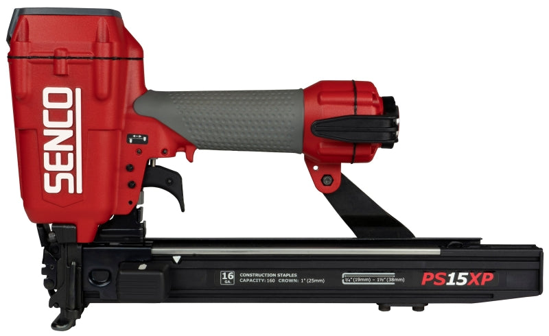 Senco PS15XP Heavy Wire Stapler, 1 in W Crown, 5/8 to 1-1/2 in L Leg, Wide Crown Staple, 160 Magazine, 3.18 scfm Air