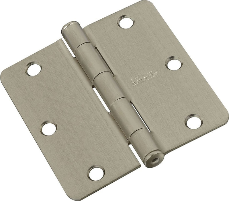 National Hardware N830-245 Door Hinge, Steel, Satin Nickel, Non-Rising, Removable Pin, Full-Mortise Mounting, 50 lb