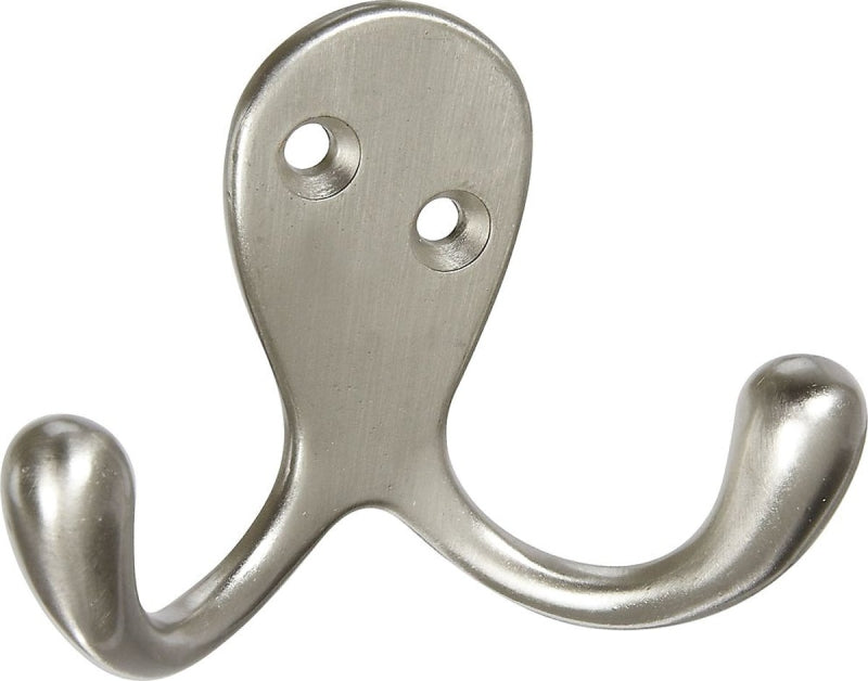 National Hardware SPB1430 N830-152 Robe Hook, Zinc, Satin Nickel