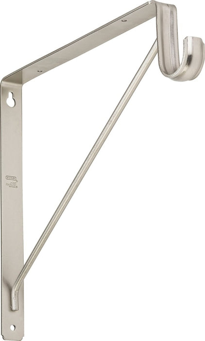 National Hardware S822-093 Shelf and Rod Bracket, 125 lb, Steel, Satin Nickel