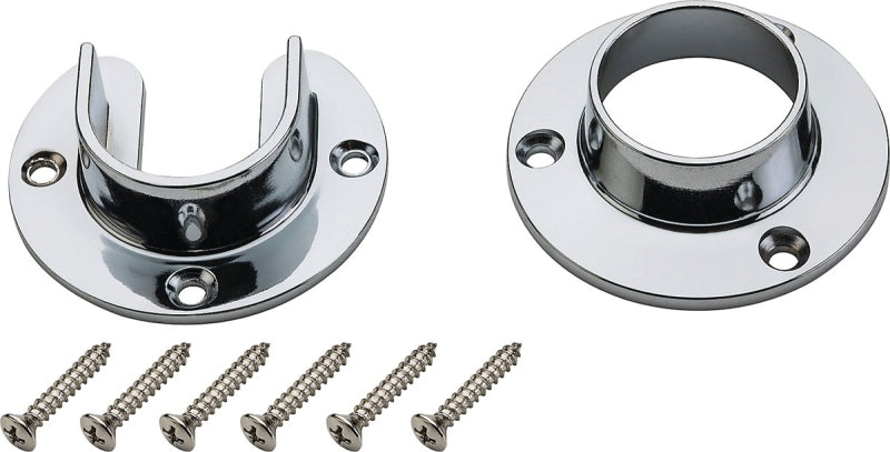 National Hardware V8600 S822-080 Closet Flange Set, Zinc, Chrome