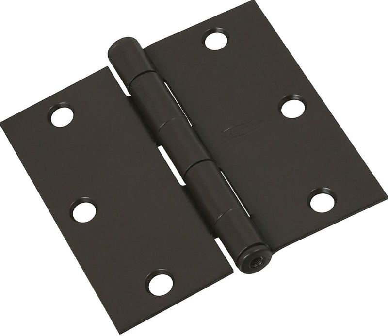 National Hardware N830-205 Door Hinge, Cold Rolled Steel, Oil-Rubbed Bronze, Non-Rising, Removable Pin, 50 lb