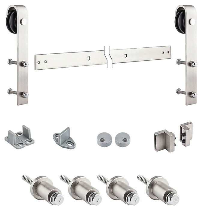 National Hardware N700-002 Decorative Sliding Door Hardware, Steel, Satin Nickel