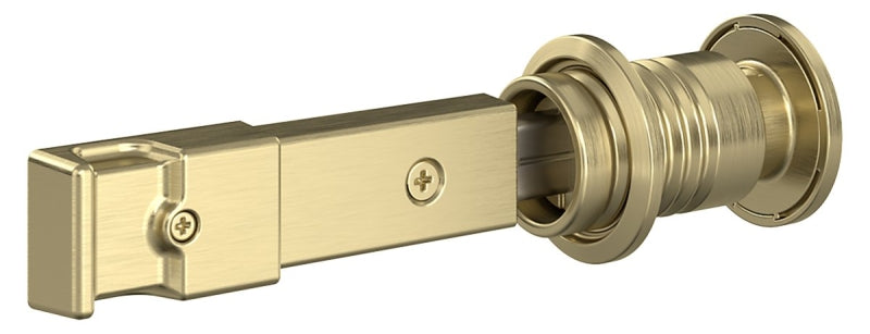 National Hardware N700-152 Barn Door Lock, Brushed Gold, Steel/Zinc, 1-11/16 in Dia Knob