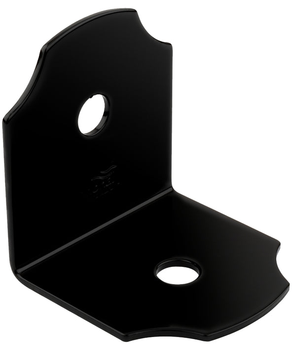 National Hardware Hartley 1218BC Series N800-001 90 deg Heavy Angle, 3 in W, 3-1/4 in D, 3 in H, Steel, Black