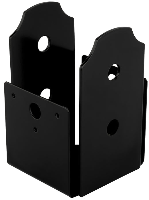 National Hardware Hartley 1220VP N800-010 Post Base, 4 x 4 in Post, Plastic/Steel, Black, Storm Shine Powder-Coated