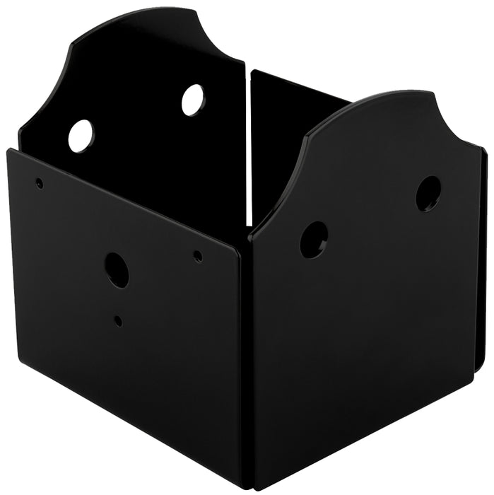 National Hardware Hartley 1220VP N800-011 Post Base, 6 x 6 in Post, Plastic/Steel, Black, Storm Shine Powder-Coated