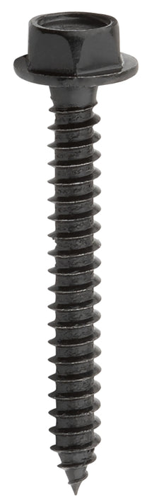 National Hardware V1864 Series N800-122 Screw, #10 Thread, 1-1/2 in L, Hex Drive, Steel, Black Powder-Coated/Galvanized