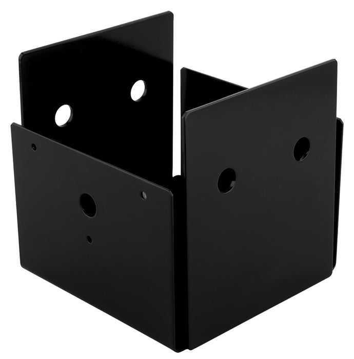 National Hardware Indio 1220VP N800-211 Post Base, 6 x 6 in Post, Plastic/Steel, Black, Storm Shine Powder-Coated