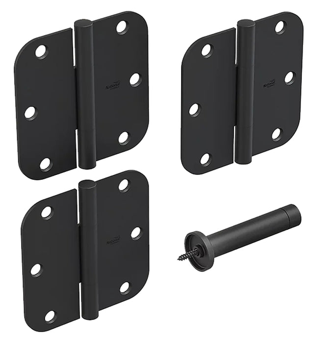 National Hardware N900-007 Door Update Hardware Kit, Aluminum/Steel, Matte Black