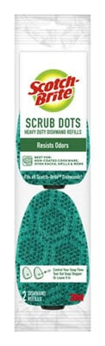 Scotch-Brite 488-2-7 Scrub Dots Sponge, 1.65 in L, 3-1/2 in W, Fiber, Green