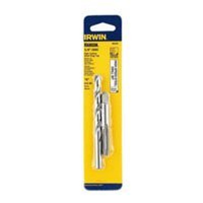 Irwin 80242 Tap and Drill Bit Set, HCS/HSS, 27/64 in Drill Bit