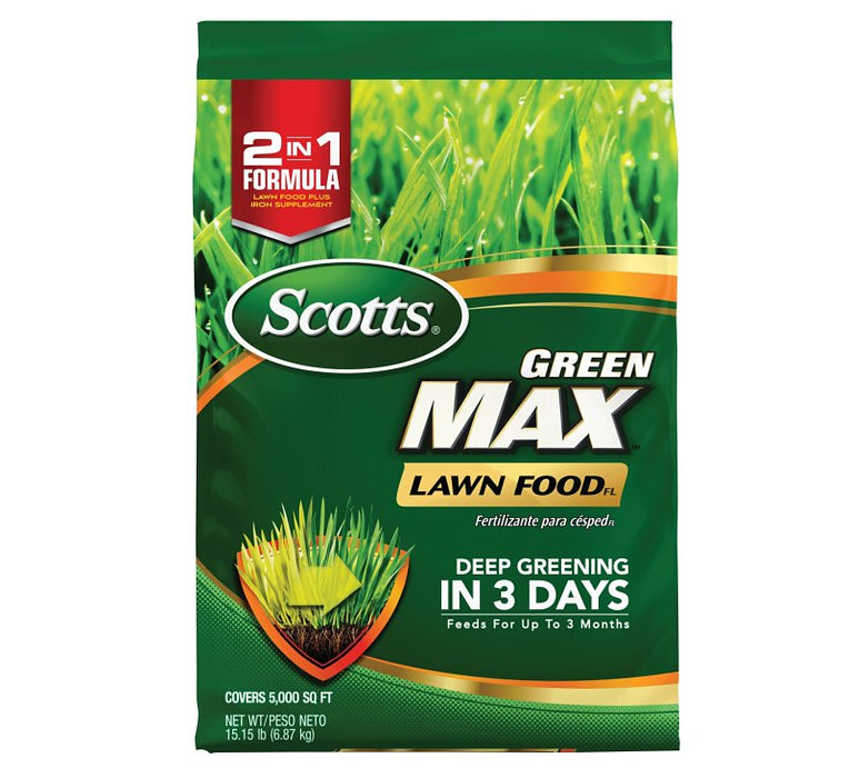 Scotts 44701 Lawn Food, 15.15 lb Bag, Granular, 33-0-2 N-P-K Ratio