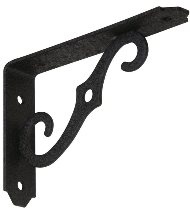 National Hardware 152BC 229393 Shelf Bracket, 80 lb, 5 in L, 0.94 in H, Steel, Antique Black