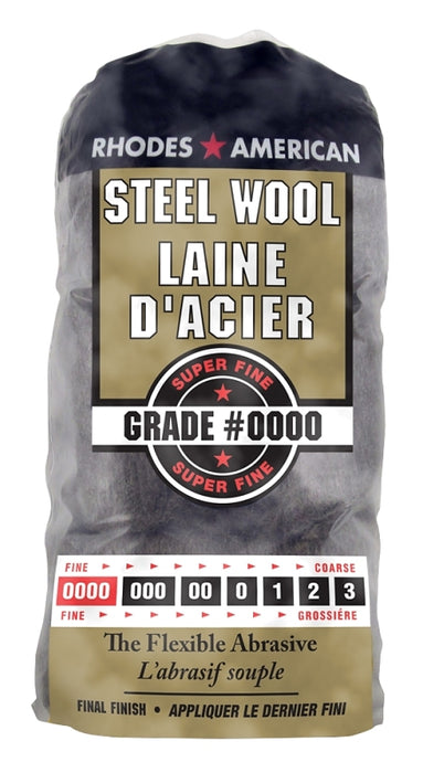 Homax 10121152 Steel Wool, #0000 Grit, Super Fine, Gray