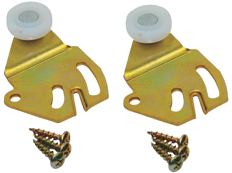 Johnson Hardware 2216PPK2 Wheel Offset Hanger Set, Nylon/Steel, Includes: (2) 1/16 in Single Wheel Sliding Door Hangers