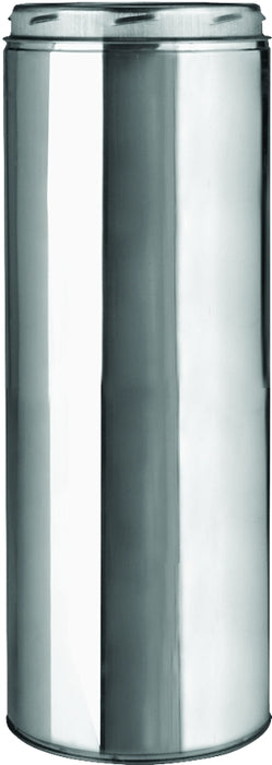 Selkirk 206018 Chimney Pipe, 6 in ID, 8 in OD, 18 in L, Stainless Steel