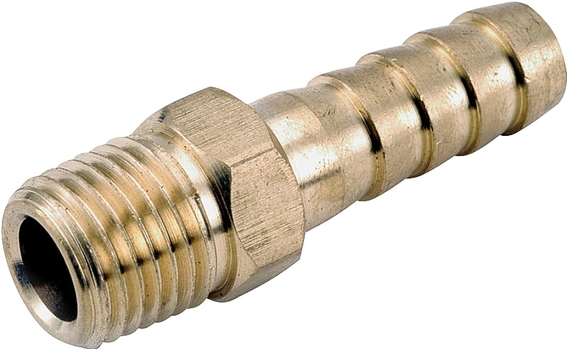 Anderson Metals 129 Series 757001-1006 Hose Adapter, 5/8 in, Barb, 3/8 in, MPT, Brass