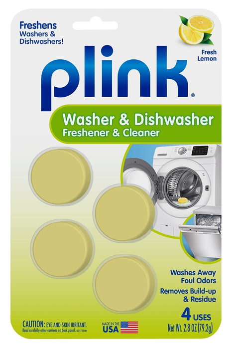 Plink PAL124T Dishwasher Freshener and Cleaner, Fresh Lemon, 2.8 oz Pack, Tablet