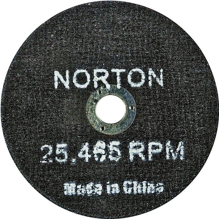 Norton 66252835553 Cut-Off Wheel, 3 in Dia, 1/16 in Thick, 3/8 in Arbor, 36 Grit, Very Coarse, Aluminum Oxide Abrasive