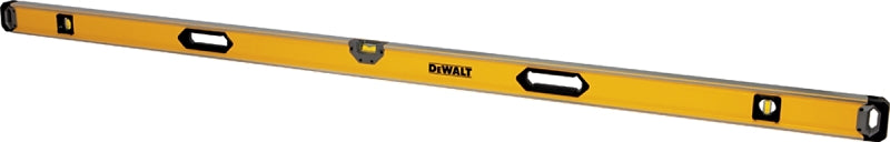 DEWALT DWHT43079 Box Beam Level, 78 in L, 3-Vial, Magnetic, Aluminum, Black/Yellow