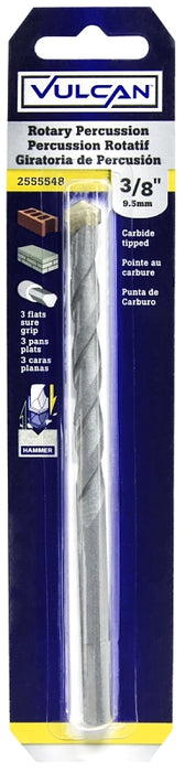 Vulcan 202731OR Drill Bit, 3/8 in Dia, 6 in OAL, Percussion, Spiral Flute, Straight Shank