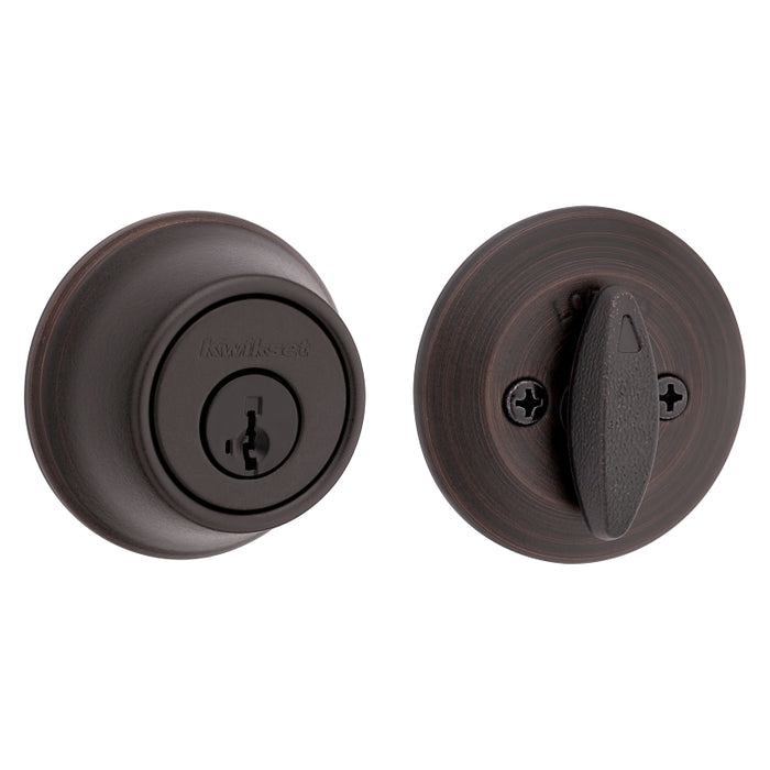 Kwikset 660 11P RCAL RCS Deadbolt, Different, Smartkey Key, Steel, Venetian Bronze, 2-3/8 to 2-3/4 in Backset