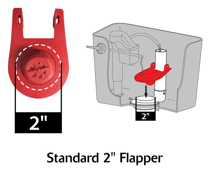 Korky 4030PK Flush Valve Kit, 1.28, 1.6, 3.5 and 5 gpf Flush, Plastic/Rubber, For: 2-Piece Toilet Tanks