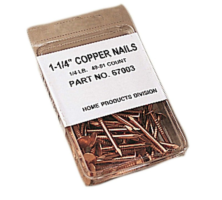 Amerimax 67003PK Flashing Nail, 1-1/4 in L, Copper, 50 PK