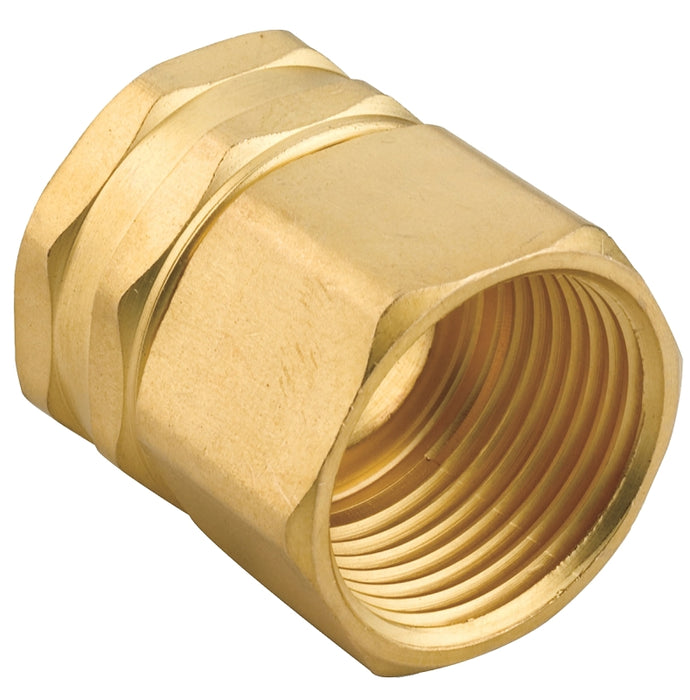 Gilmour 805574-1001 Hose Adapter, 1/2 x 3/4 in, FNPT x FNH, Brass, For: Garden Hose