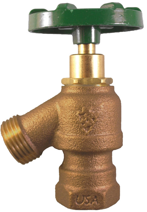 Arrowhead Brass 925LF Garden Valve FIP x Hose, FIP x Hose, 125 psi Pressure, 8 to 9 gpm, Bronze Body