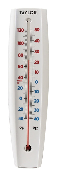 Taylor 5109 Thermometer, -40 to 120 deg F, White Casing